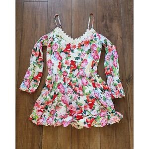 NWT‎ Boutique Floral Romper Cottagecore Boho Size Small